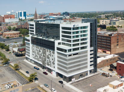 500 Pearl Street Parking Garage Entire Structure View